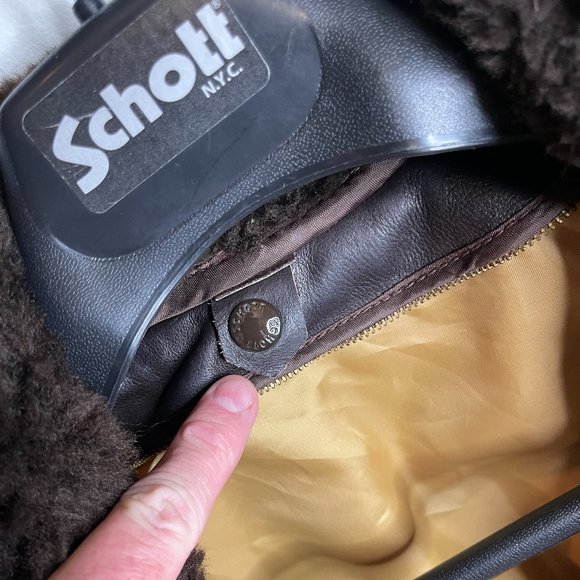 Schott NYC Bomber Flight Jacket (Brown) - Picture 3 of 11